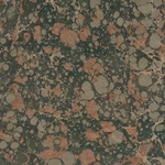 Handmade Italian Marble Paper- Stone Marble Dark Green, Metallic Copper on Craft 19.5 x 27" Sheet