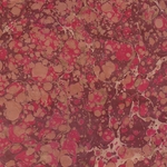 Handmade Italian Marble Paper- Stone Marble Red, Tan, & Metallic Gold on Craft 19.5 x 27" Sheet