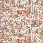 Carta Varese Paper- Art Nouveau Swirls and Birds 19x27 Inch Sheet