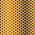 Dancing Dots Op Art Paper (Optical Illusion)- Black on Yellow