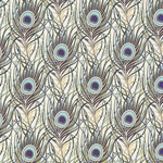 Rossi Decorated Papers from Italy - Peacock Feathers Blue 28"x40" Sheet