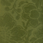 Printed Cotton Paper from India- Green Flocked Floral on Green Paper 22x30 Inch Sheet