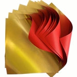 Double Sided Gold Foil/Red Paper Origami (9.45 inch, 6 sheets)