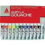 Acryla Gouache 12-Color 20ml Lesson Set