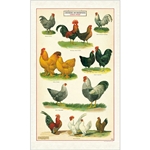 Cavallini Tea Towel- Chickens