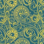 Nepalese Art Nouveau Paisley Print