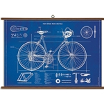 Cavallini Vintage School Chart- Bicycle Blueprint