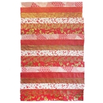 Nepalese Striped Collage Paper- Red and Gold Print Collage 20x30" Sheet