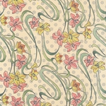 Carta Varese Florentine Paper- Flourished Lillies 19x27 Inch Sheet