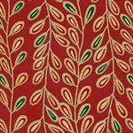 Printed Cotton Paper from India- Pussy Willow Crimson Red 22x30 Inch Sheet