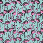Printed Cotton Paper from India- Pink Flamingos 22x30 Inch Sheet