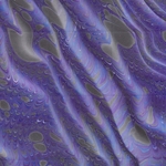 Handmade Italian Marble Paper- Dragon Skin Moire Blue, Purple & Black 19.5 x 27" Sheet