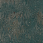 Handmade Italian Marble Paper- French Curl Twilled Sea Green & Yellow on Craft 19.5 x 27" Sheet