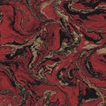 Nepalese Marbled Lokta Paper- Gold and Black on Red