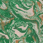 Nepalese Marbled Lokta Paper- Green and Gold on Natural