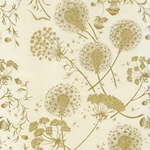 Rossi Decorated Papers from Italy - Gold Dandelions 28"x40" Sheet