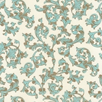 Rossi Decorated Papers from Italy - Traditional Florentine in Turquoise and Gold 28"x40" Sheet