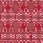 Printed Cotton Paper from India- Art Deco X's and O's in White and Gold on Red 20x30" Sheet