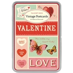 Cavallini Vintage Postcard Glitter Greetings- Valentine's Day
