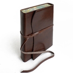 Cavallini Roma Lussa Leather Journals- Chocolate Brown Cover