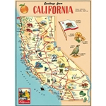 Cavallini Decorative Paper - California Map 20"x28" Sheet