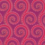 Art Nouveau Octopus Stripe Paper- Magenta Shades 22x30" Sheet