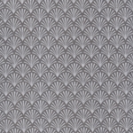 Nepalese Art Deco Scallop Paper- Silver on Gray 20x30" Sheet
