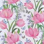 Tulip and Butterfly Garden Paper- 19.5x27" Sheet