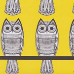 Owls in Sweaters on Yellow- 19.5x27" Sheet