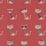 Hip Cats in Glasses, Hats, and Sweaters- 19.5x27" Sheet