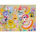 Jon Burgerman Music Collage- 19.5x27" Sheet