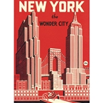 Cavallini Decorative Paper - New York Wonder City 20"x28" Sheet