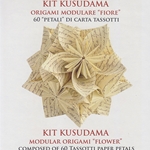 Tassotti Origami Kit- Kusudama Modular Origami "Flower" in Script Paper