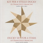 Tassotti Origami Kit- Ducky Star Set with Double Sided Gold Polka Dot Paper