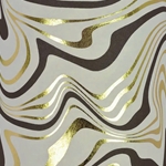 Marble Print in Cream, Gray, and Gold Foil by Midori Inc. 21x29" Sheet