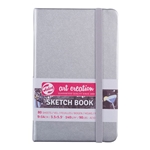 Talens Art Creation Sketch Books - Shiny Silver, 3.54"x5.51"