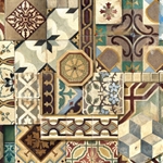 Bomo Art Budapest Papers- Antique Tiles 27.5 x 39 inch Sheet