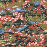 **NEW!** Japanese Village in Sakura Blossoms 18"x24" Sheet
