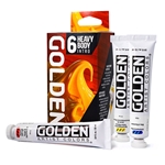 Golden 6-Color Heavy Body Acrylic Intro Set (22ml ea.)