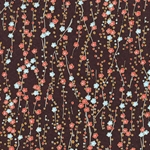 Chiyogami- Cherry Blossoms on Brown 18x24" Sheet