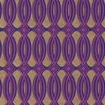 "NEW!" Printed Paper from India- Intersecting Ovals in in Magenta and Gold on Purple 20x30" Sheet