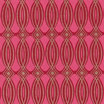 "NEW!" Printed Paper from India- Intersecting Ovals in in Pink and Gold on Red 20x30" Sheet