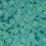 **NEW!** Tidal Turtles, Light Green on Malachite Printed Lokta Paper 19.5" x 29.5" Sheet