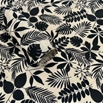 Nepalese Printed Paper- Decorative Leaves in Black on Natural 20x30" Sheet