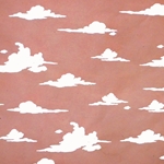 **NEW!** Clouds Printed on Pink Lokta 20x30" Sheet