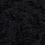 "Lacquered" Yuzen Konami (Waves) Black 18"x24" Sheet
