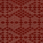 "Lacquered" Yuzen Seikaiha (Brown) 18"x24" Sheet