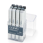 COPIC 12 Color Grayscale Set