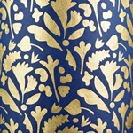 Midori Wildflower Shapes in Gold Foil on Navy Paper- 21x29" Sheet