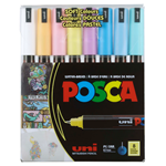 Posca Acrylic Paint Marker Set- PC-1MR 8 Soft Colors Set (Fine 0.7mm)